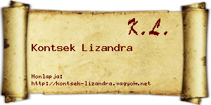 Kontsek Lizandra névjegykártya